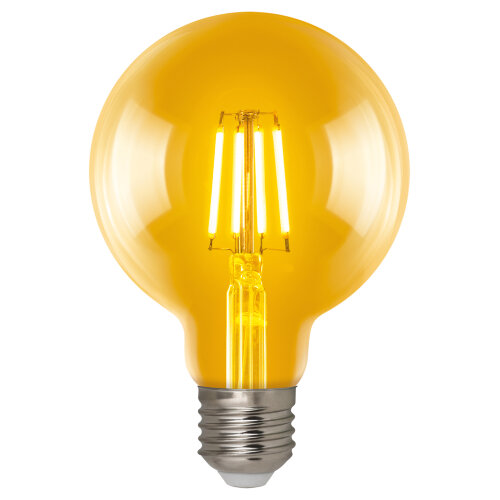 LED-G95-6W-GOLDEN-E27 GLV21GO Лампа светодиодная Vintage, Форма шар, золотистая колба - фото 1