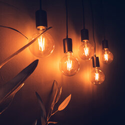 LED-G95-6W-GOLDEN-E27 GLV21GO Лампа светодиодная Vintage, Форма шар, золотистая колба