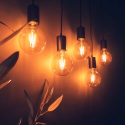 LED-G95-6W-GOLDEN-E27 GLV21GO Лампа светодиодная Vintage, Форма шар, золотистая колба