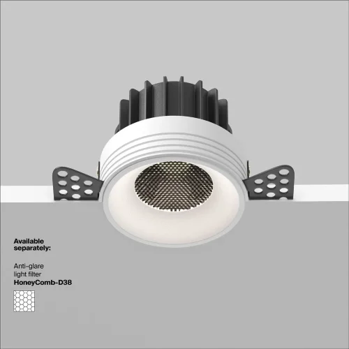 Встраиваемый светильник Раунд / Round 12 Вт 4000 К 50° (Белый) DL058-12W4K-TRS-W - фото 3