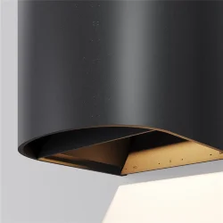 Настенный светильник Драп / Drape 3000K 10Вт IP 65 (Черный) O526WL-L10B3K