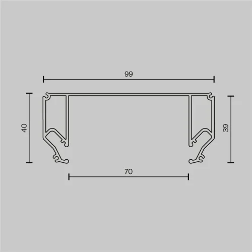 Алюминиевый профиль ниши скрытого монтажа в натяжной потолок 99x40 (Белый) - фото 4