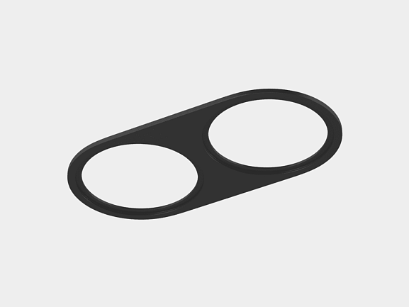 Рамка двойная для серии COMBO 4, круглая, черная, COMBO-4R2-BL купить в SWG - официальный производитель - фото