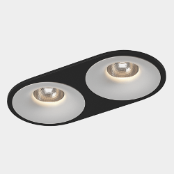 'Рамка двойная для серии COMBO 4, круглая, черная, COMBO-4R2-BL 004193