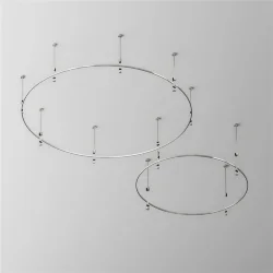 Шинопровод круглый из полукругов 1800мм Flarity платина (Платина)