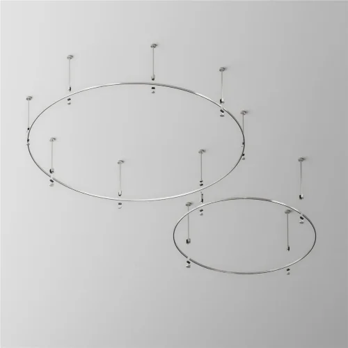 Шинопровод круглый из полукругов 1800мм Flarity платина (Платина) TRX154-2SR-D1800-PT - фото 5