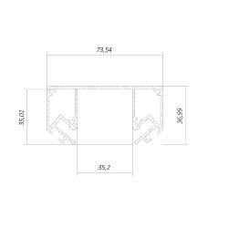 Профиль 6063 LINE3535 STC – 2500mm