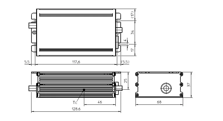 Драйвер влагозащищённый для светодиодов 75W/530-1050мА 40-108V IP67 | потенциометр | ECXe 1050.452 | - Vossloh-Schwabe. Фото 4
