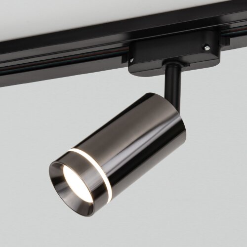 Трековый светодиодный светильник для однофазного шинопровода Glory Черный жемчуг 7W 4200K - фото 1