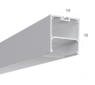 Алюминиевый LED профиль LINE 5050 ral9003 LT70 (с экраном) — 2500мм - фото 1