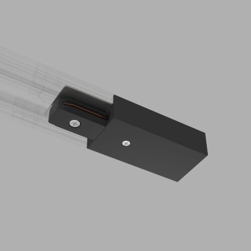 Ввод питания и заглушка торцевая для однофазного шинопровода черный - фото 1