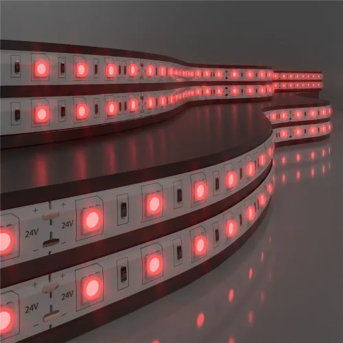 Светодиодная лента 24 В 14,4 Вт/м 60 Led/м 5050 IP65, красный, 5 м Лента светодиодная 24V 14,4W 60Led 5050 IP65 красный, 5м - фото