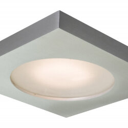 Встраиваемый светильник влагозащ., IP 44, 50 Вт, GU10, серый, алюминий, Denkirs DK3013-AL