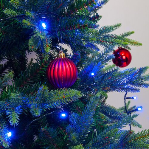 Праздничная гирлянда нить голубой 10м IP20 - Фото 4