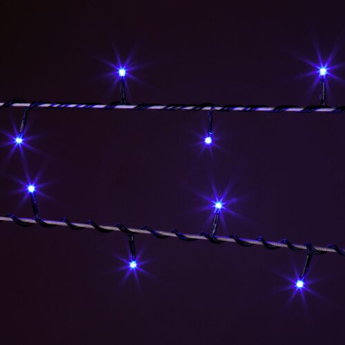 Праздничная гирлянда нить голубой 10м IP20 - Фото 5