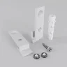 Комплект креплений для радиусного профиля со свеченим вверх/вниз 2шт. (Белый) - фото 2