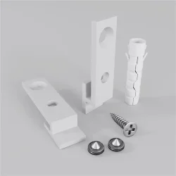 Комплект креплений для радиусного профиля со свеченим вверх/вниз 2шт. (Белый)