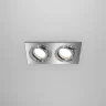 Встраиваемый светильник Atom GU10 2x50Вт (Серебро) - фото 4