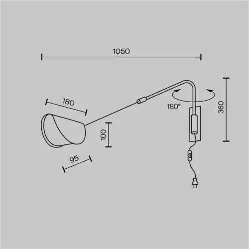 Настенный светильник (бра) Mollis G9х1 28Вт (Черный) - фото 9