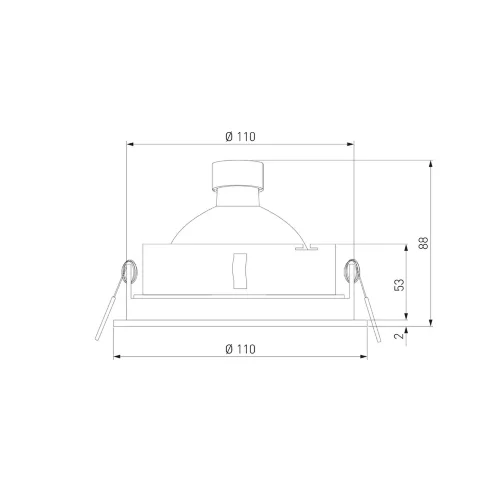 Алюминиевый точечный светильник 1071/1 MR16 WH белый - фото 3