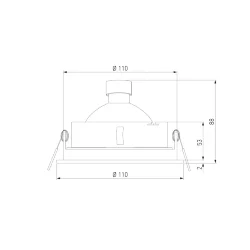 Алюминиевый точечный светильник 1071/1 MR16 WH белый (036503)