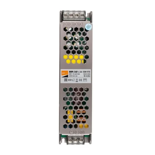 Блок питания для светодиодной ленты 100Вт 4.16А 24В IP20 BSPS метал. Pro JazzWay 5015555 - фото