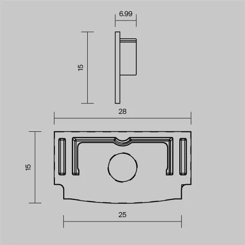 Комплект заглушек (для профиля 61×14) 2 шт., ALM-6114-B-EC 642013 (Черный) - фото 2