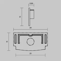 Комплект заглушек (для профиля 61×14) 2 шт., ALM-6114-B-EC 642013 (Черный)