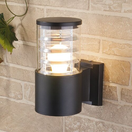 Настенный уличный светильник 1408 Techno черный IP54 - Фото 2