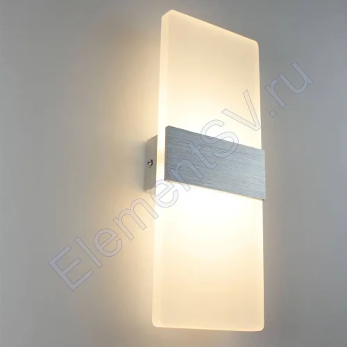 Светильник настенный светодиодный JH-BD-B05 DHL28 (220V, 8W, серебристый корпус, warm white) - фото.