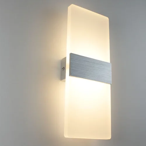 Светильник настенный светодиодный JH-BD-B05 DHL28 (220V, 8W, серебристый корпус, warm white) - фото I