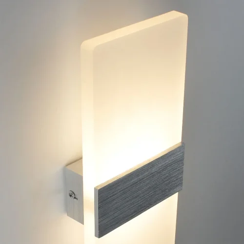 Светильник настенный светодиодный JH-BD-B05 DHL28 (220V, 8W, серебристый корпус, warm white) - фото II