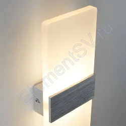 Светильник настенный светодиодный JH-BD-B05 DHL28 (220V, 8W, серебристый корпус, warm white)