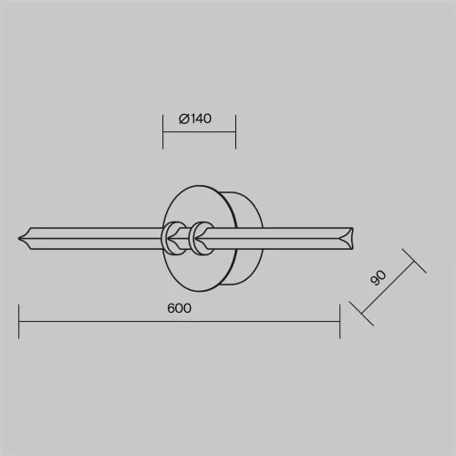 Настенный светильник (бра) Plume 3000К 12Вт (Латунь) - фото