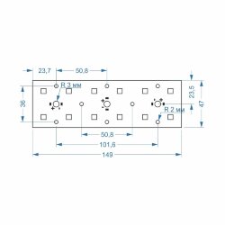 Светодиодный модуль Brillare: SMD 5050*12-149x47