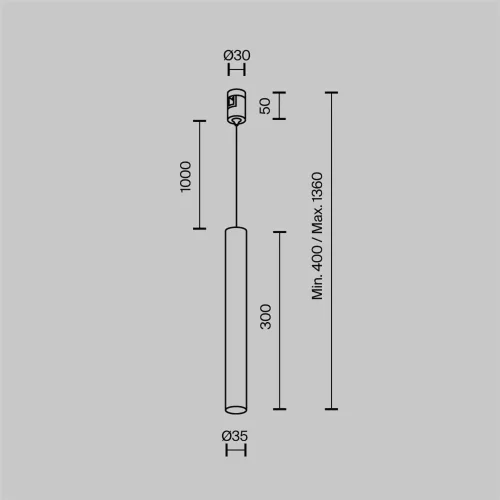 Трековый подвесой светильник Focus Led Flarity 4000K 5Вт 30° (Черный) - фото 10