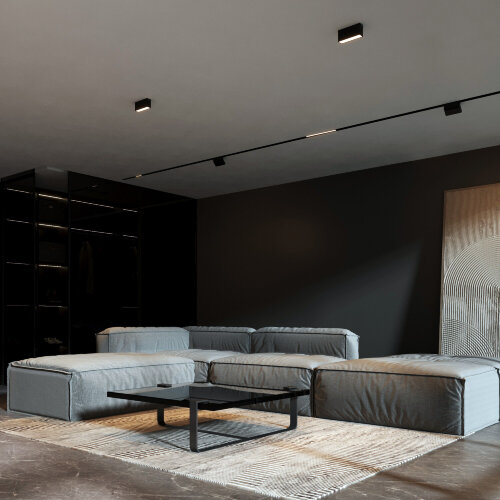 Светильник потолочный светодиодный 10W 3000K черный Block - Фото 2