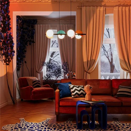 Подвесной светильник Freya FR5391PL-04CFL (Черный) - фото 4