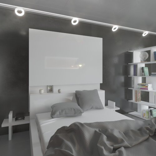 Трековый светодиодный светильник для однофазного шинопровода Spila белый 12W 4200K - Фото 6