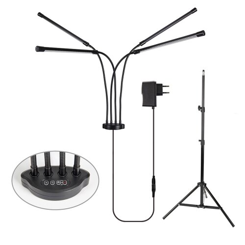 ULT-P32-36W-SPLE-TM-40 IP40 BLACK QUAD Светильник для растений светодиодный с таймером, на штативе, Спектр для фотосинтеза, TM Uniel - фото 2