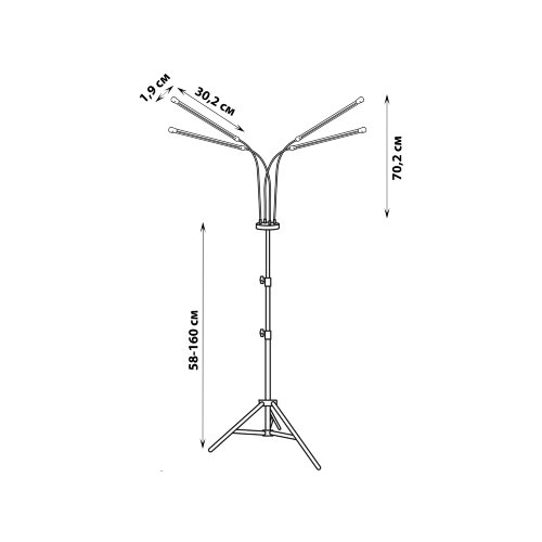 ULT-P32-36W-SPLE-TM-40 IP40 BLACK QUAD Светильник для растений светодиодный с таймером, на штативе, Спектр для фотосинтеза, TM Uniel - фото 10