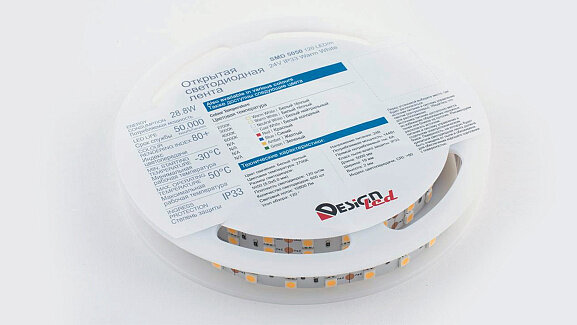 Светодиодная лента IP33 теплое белое свечение, DSG5120-24-WW-33. Фото 4