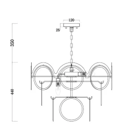 Люстра FR5146PL-07G Чай / Tea E14x7 (Медь) FR5146PL-07G