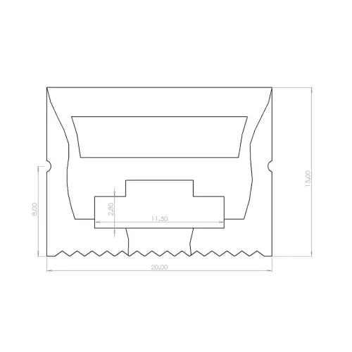 Cиликоновая оболочка T2015 S91 (20*15mm, pcb 10mm) - фото II