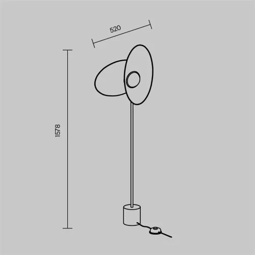 Напольный светильник (торшер) Evolution 3000К 12Вт (Черный) - фото 3