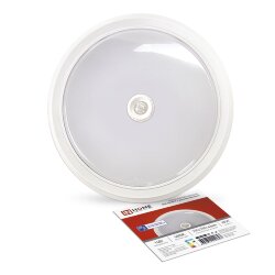 Светильник светодиодный СПБ-2Д-КРУГ 14Вт 230В 4000К 1100Лм 210мм с настраиваемым датчиком белый IN HOME