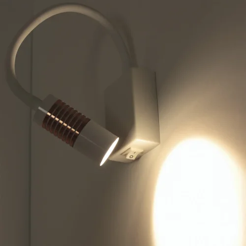 Светильник светодиодный прикроватный DH16 (220V, 5W, warm white, белый корпус) - фото I