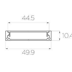 Профиль накладной алюминиевый LC-LP-1050-2 Anod