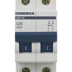 Выключатель автоматический модульный 2п C 20А 4.5кА ВА47-29 GENERICA MVA25-2-020-C