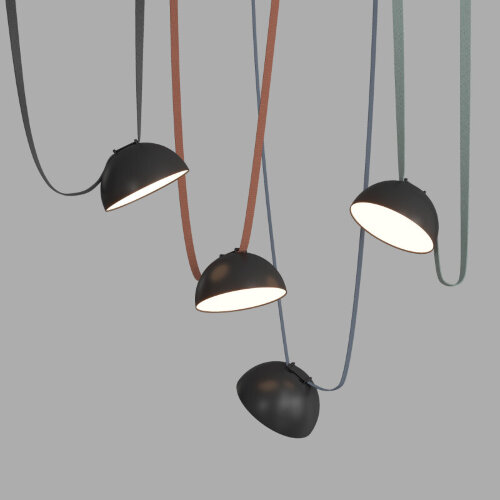 DK5560-BK Cветильник для трека-ремня Belty, серия Flow со светодиодом, D220*H117мм, 48V DC, 24W, RA90, 120°, 4000K, IP20, черный, алюминий. Фото 3